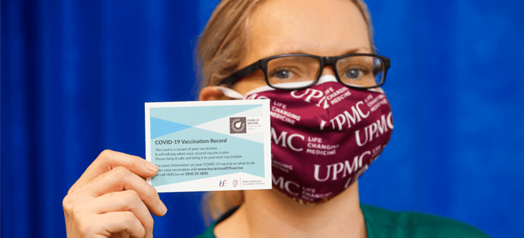 UPMC and UHW Healthcare Workers Receive COVID-19 Vaccinations in UPMC Whitfield Today.